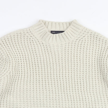 Womens UK Size M Marks and Spencer Beige Pullover Jumper