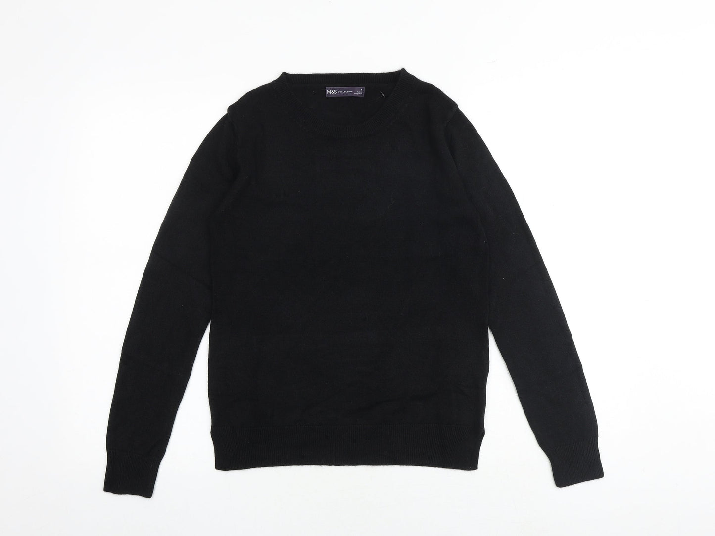Womens UK Size 8 Marks and Spencer Black Pullover Jumper