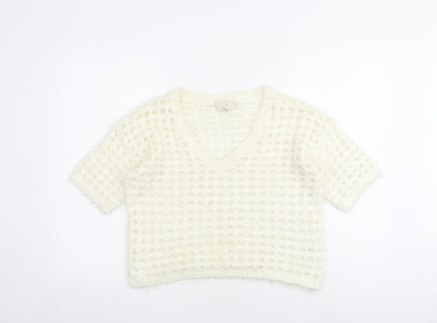 Womens UK Size M NEXT White Pullover Jumper