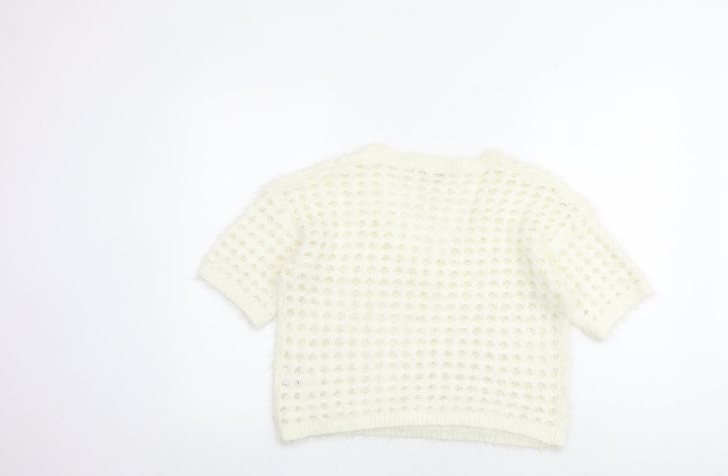 Womens UK Size M NEXT White Pullover Jumper