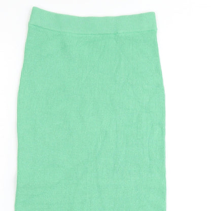 Marks and Spencer Womens Green Viscose Straight & Pencil Skirt Size S