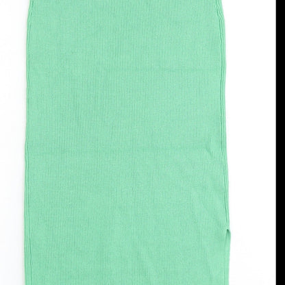 Marks and Spencer Womens Green Viscose Straight & Pencil Skirt Size S