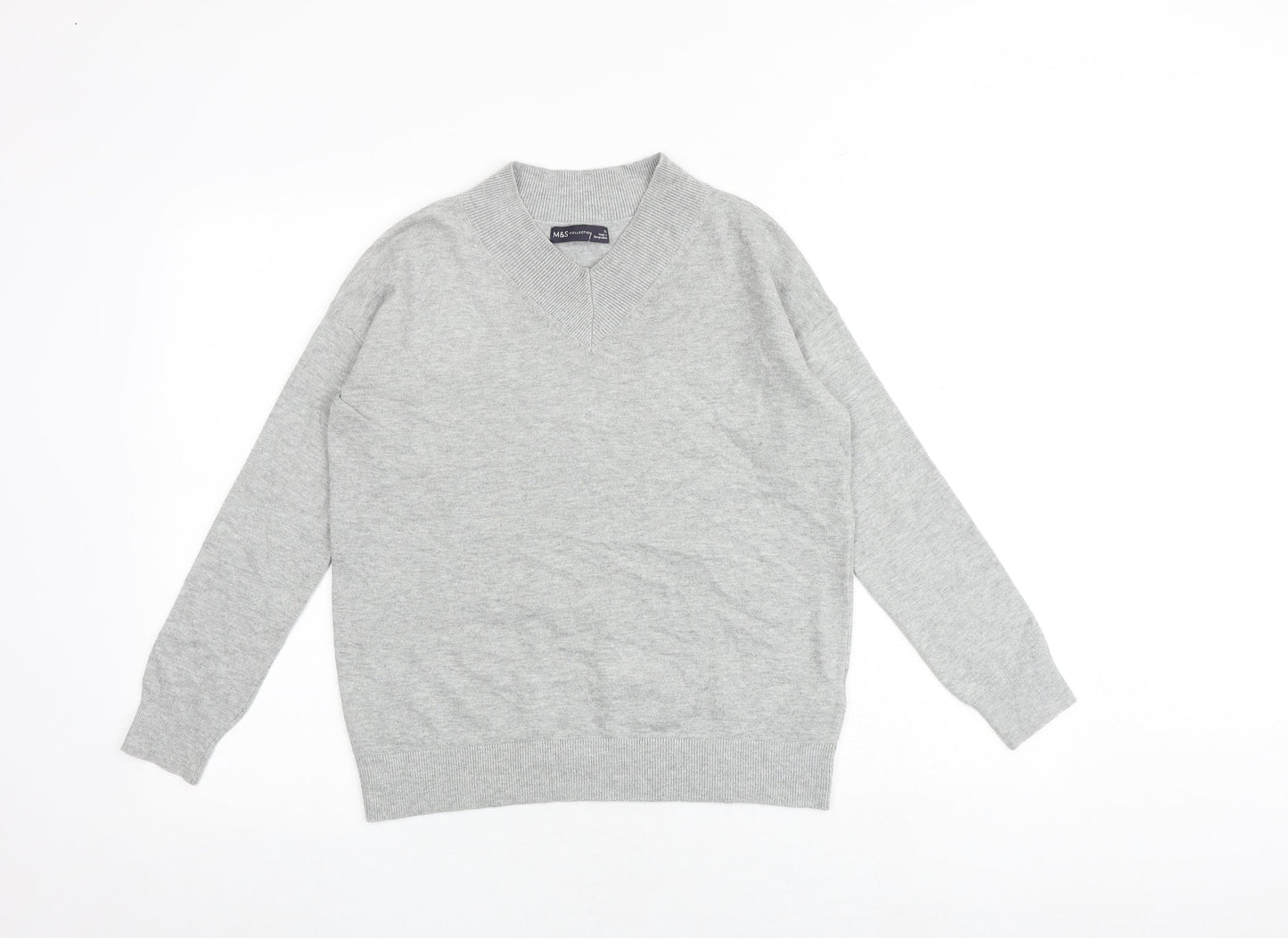 Womens UK Size XS Marks and Spencer Grey Pullover Jumper