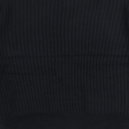 Womens UK Size M Marks and Spencer Black Full Zip Jumper