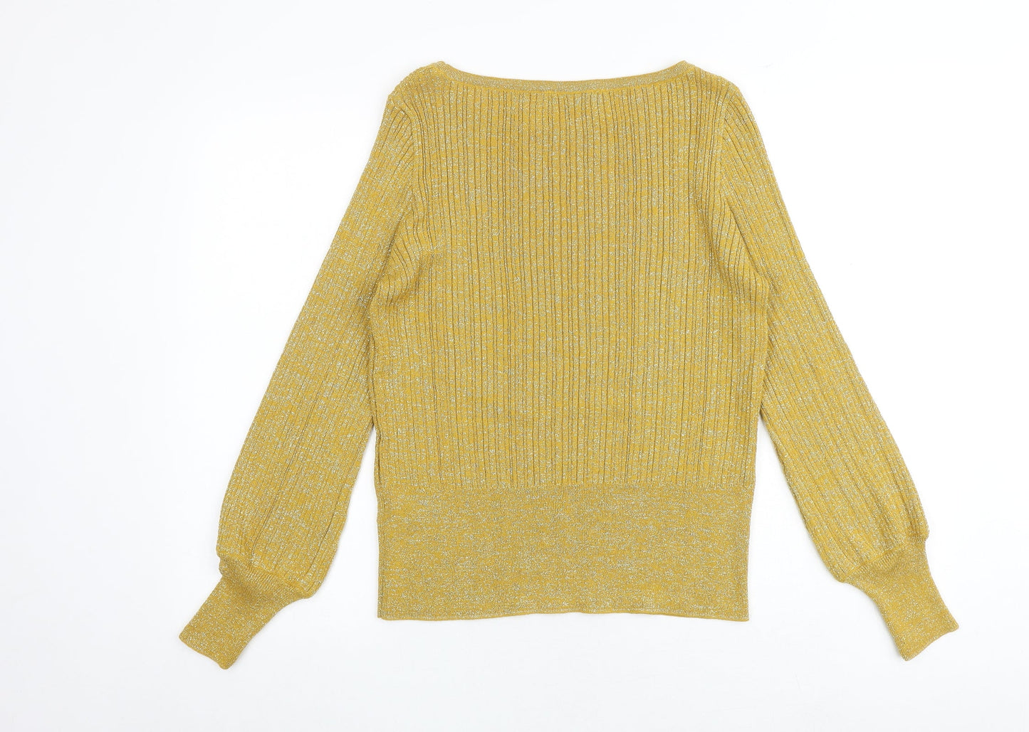 Womens UK Size M Marks and Spencer Yellow Pullover Jumper