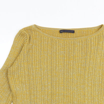 Womens UK Size M Marks and Spencer Yellow Pullover Jumper
