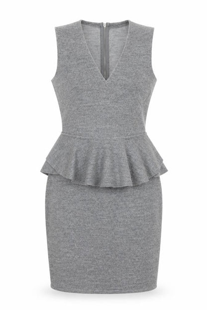 Country Road Womens Grey Wool Bodycon Size 2XS V-Neck Zip