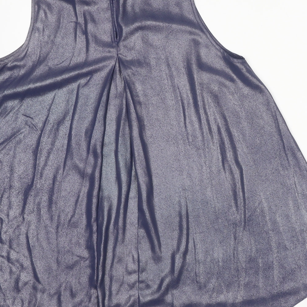 Womens UK Size 12 Dorothy Perkins Blue Basic Tank