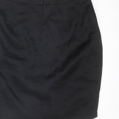 Mart Visser Womens Black Acetate Tulip Skirt Size 10 Zip