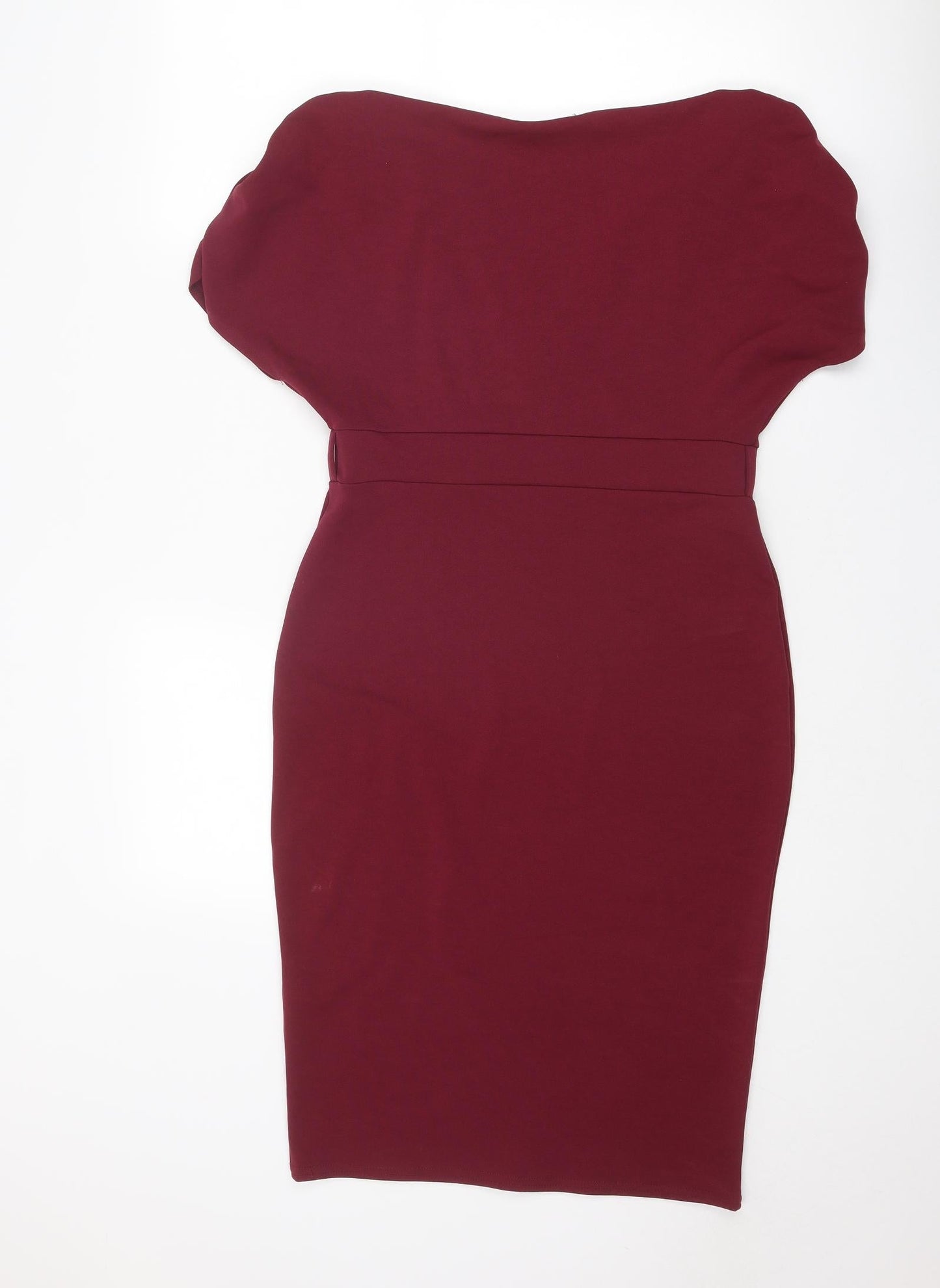 Quiz Womens Red Polyester Shift Size 14 V-Neck Pullover