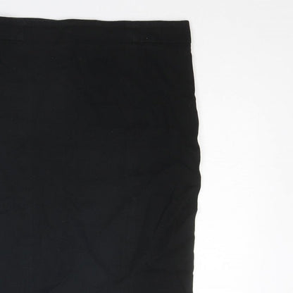 Gap Womens Black Cotton Straight & Pencil Skirt Size 10 Zip
