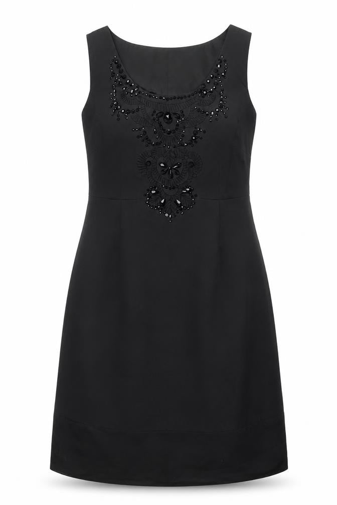 Autograph Womens Black Polyester A-Line Size 14 Round Neck Zip