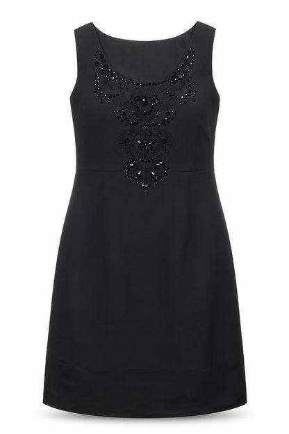 Autograph Womens Black Polyester A-Line Size 14 Round Neck Zip