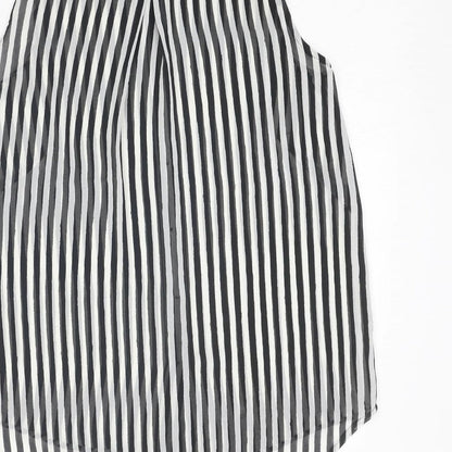 Womens UK Size 8 H&M Black Basic Button-Up