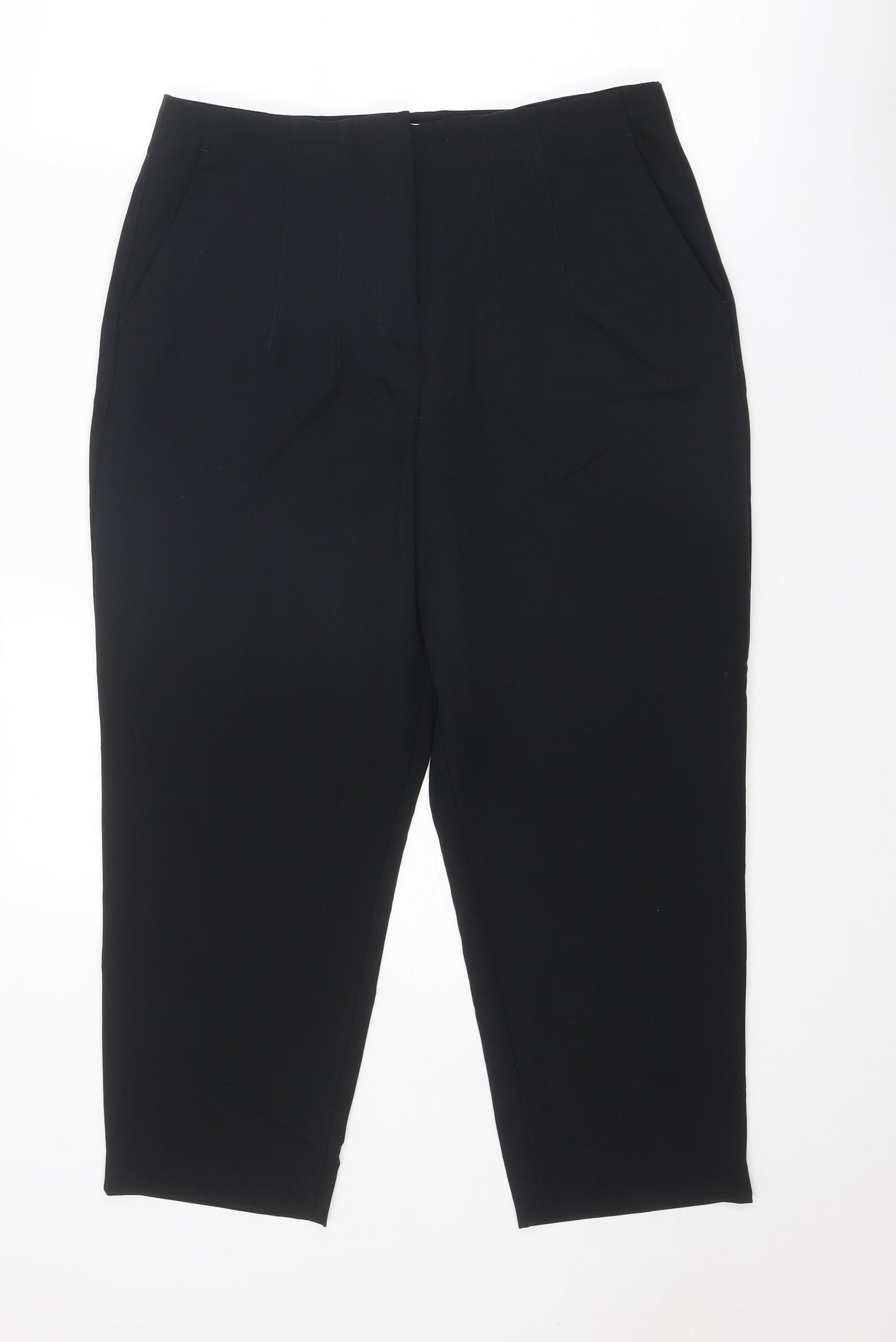 Womens UK Size 14 Miss Selfridge Regular Fit  Black Trousers
