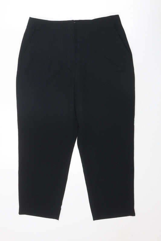 Womens UK Size 14 Miss Selfridge Regular Fit  Black Trousers