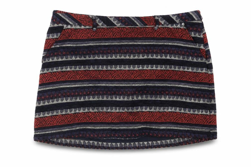 Indigo Womens Multicoloured Geometric Polyester A-Line Skirt Size 20 Zip