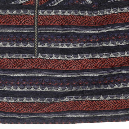 Indigo Womens Multicoloured Geometric Polyester A-Line Skirt Size 20 Zip