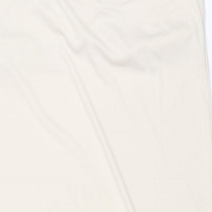 H&M Womens Beige Polyester Slip Dress Size M Cowl Neck Pullover