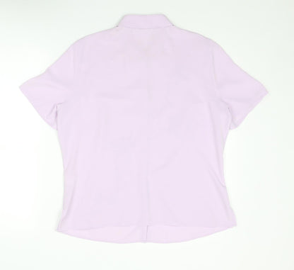 Womens UK Size 16 Marks and Spencer Purple Basic Button-Up