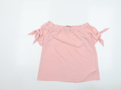 Womens UK Size 8 Dorothy Perkins Pink Basic Blouse