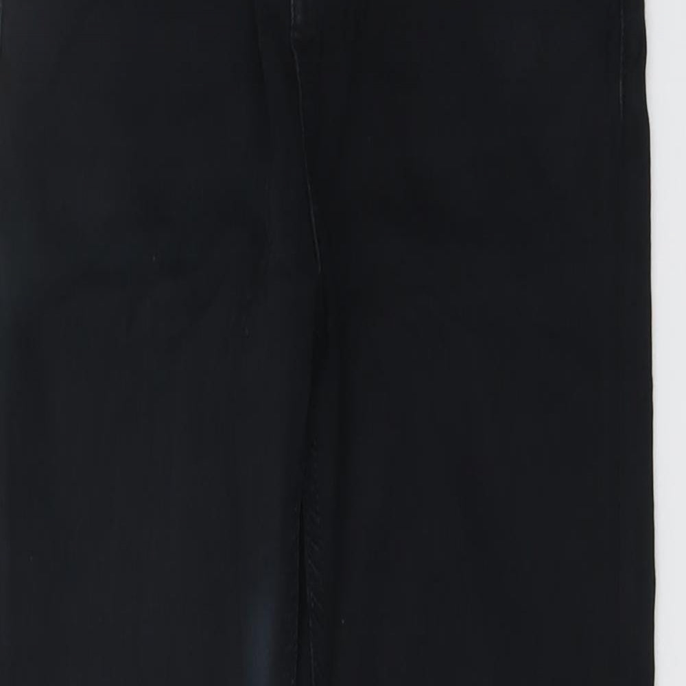 Topshop Womens Black Cotton Skinny Jeans Size 26 in L26 in Regular Button