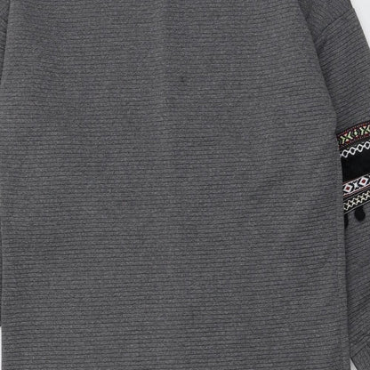 Misspap Womens Grey Polyester Jumper Dress Size S Round Neck Pullover