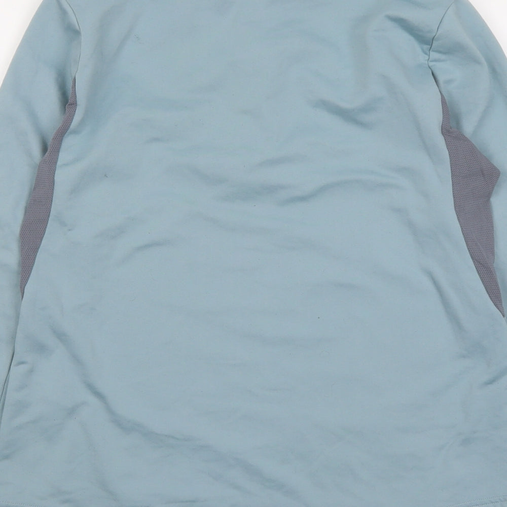 Quechua Womens Blue Colourblock Polyester Pullover Sweatshirt Size L Zip