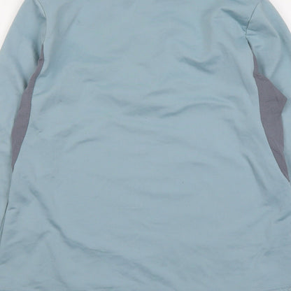 Quechua Womens Blue Colourblock Polyester Pullover Sweatshirt Size L Zip