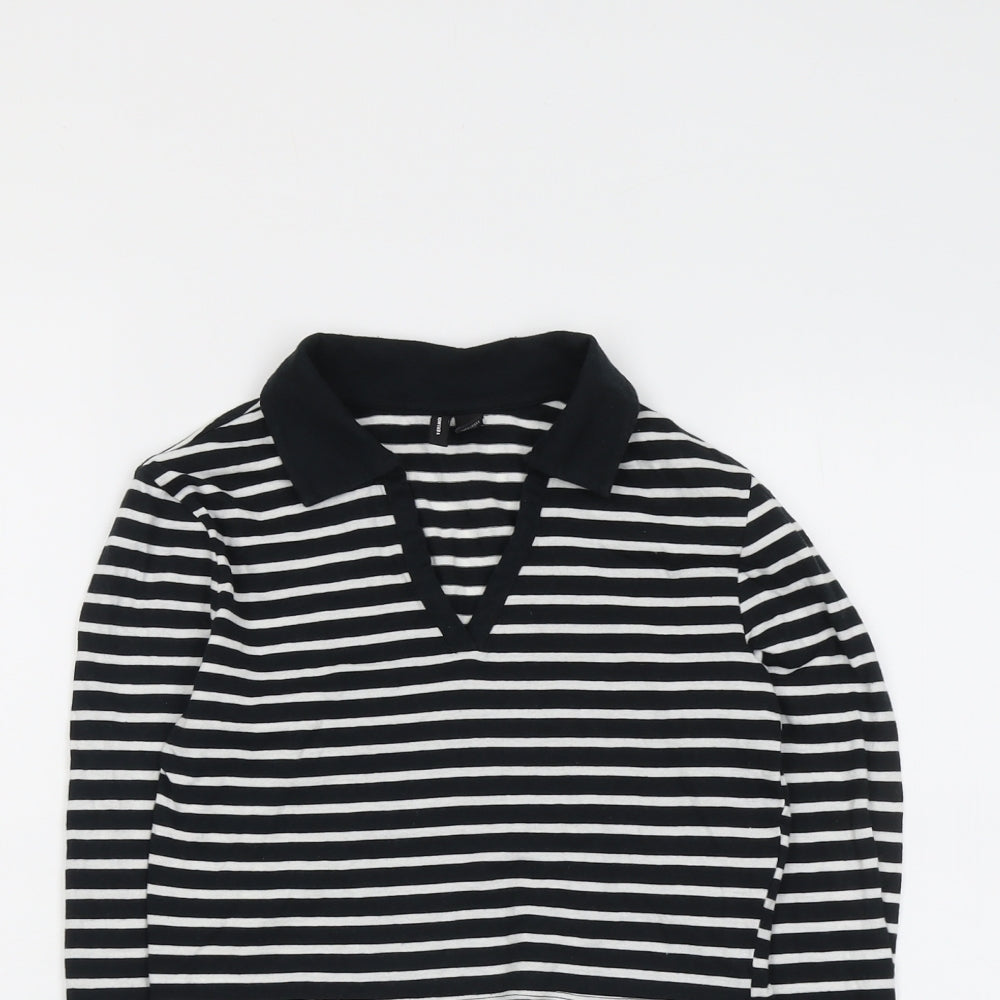 Womens UK Size XS VERO MODA Black Cropped T-Shirt