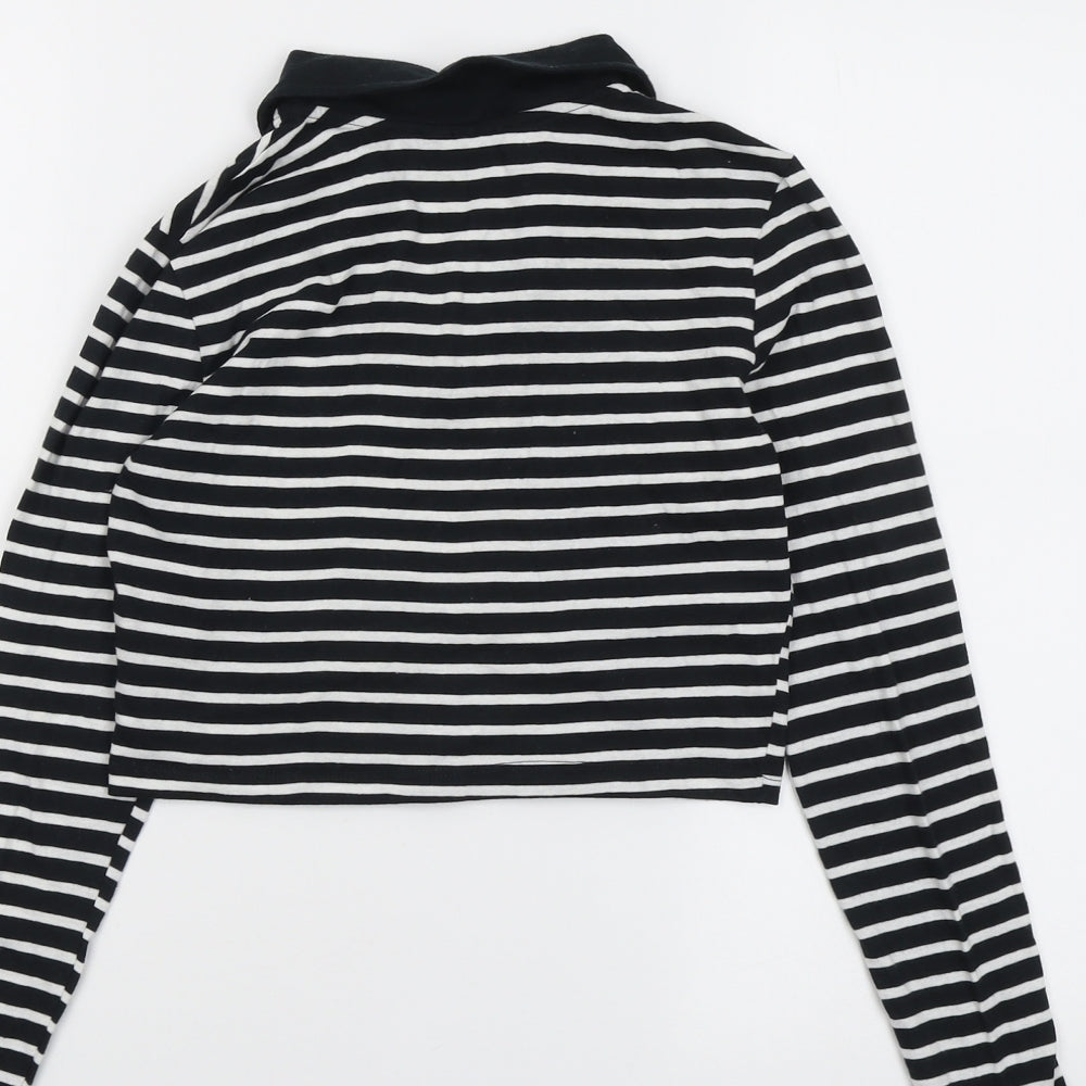 Womens UK Size XS VERO MODA Black Cropped T-Shirt