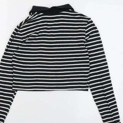 Womens UK Size XS VERO MODA Black Cropped T-Shirt