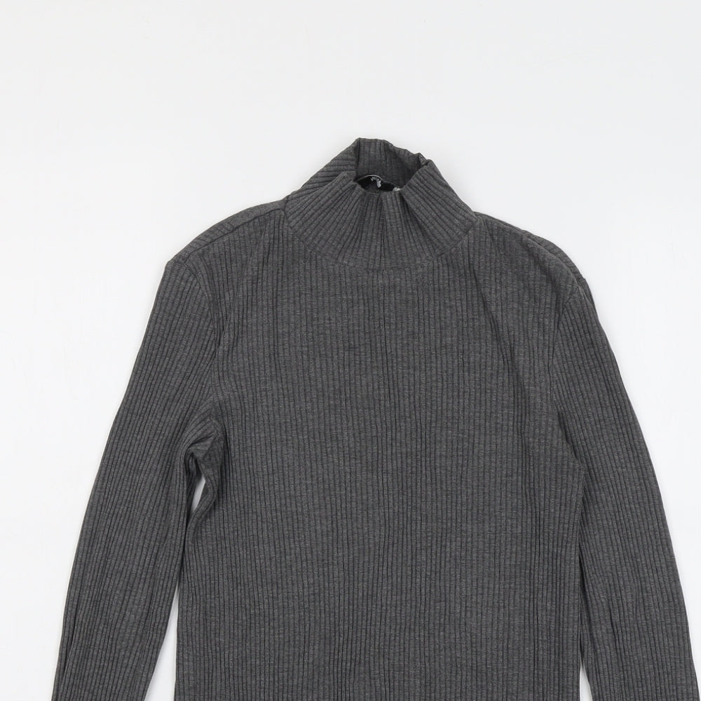 Womens UK Size M Mango Grey Pullover Jumper