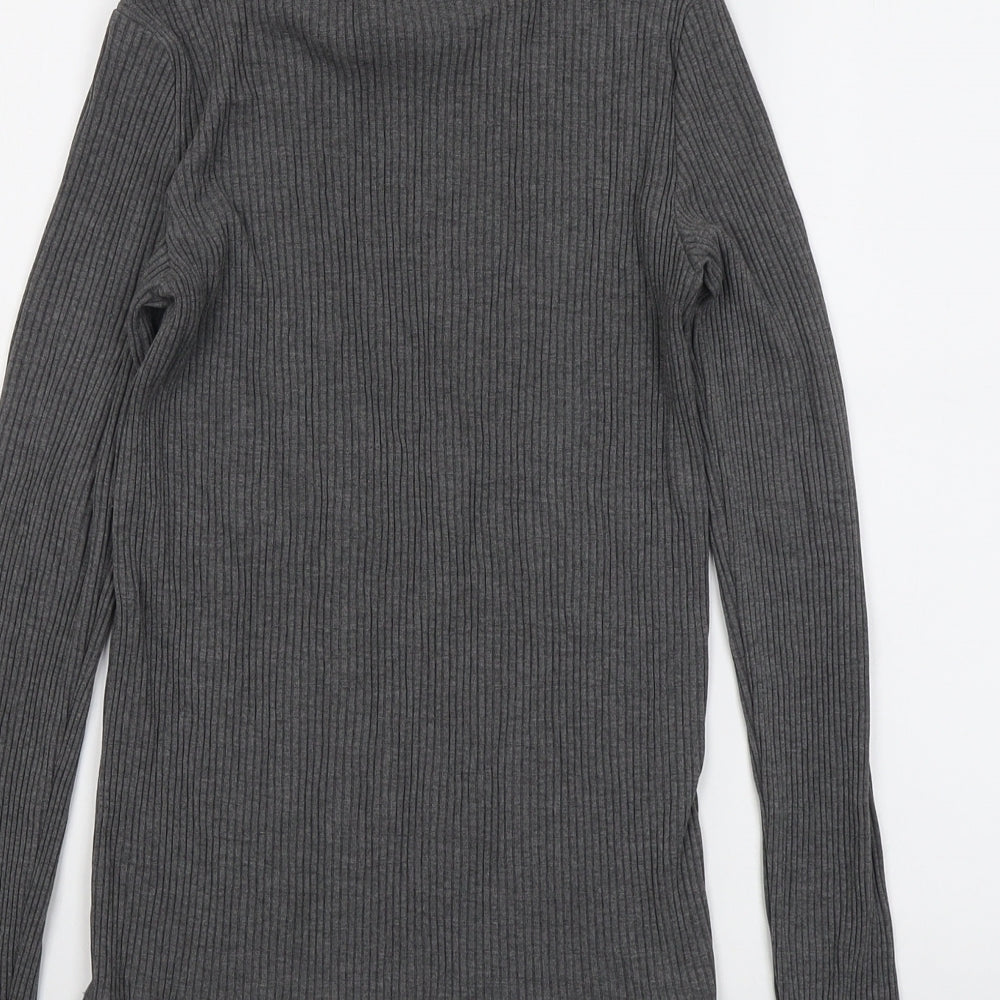 Womens UK Size M Mango Grey Pullover Jumper
