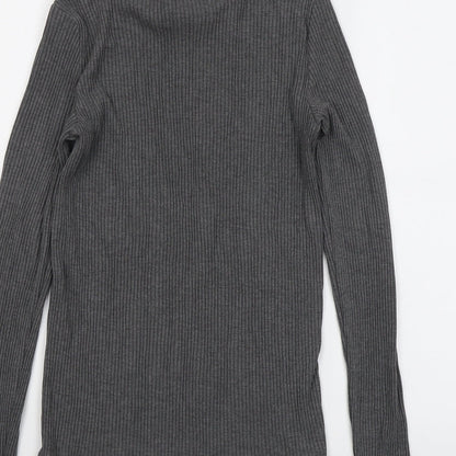 Womens UK Size M Mango Grey Pullover Jumper