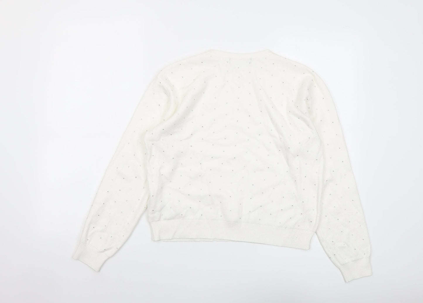 Womens UK Size M Marks and Spencer Ivory Pullover Jumper
