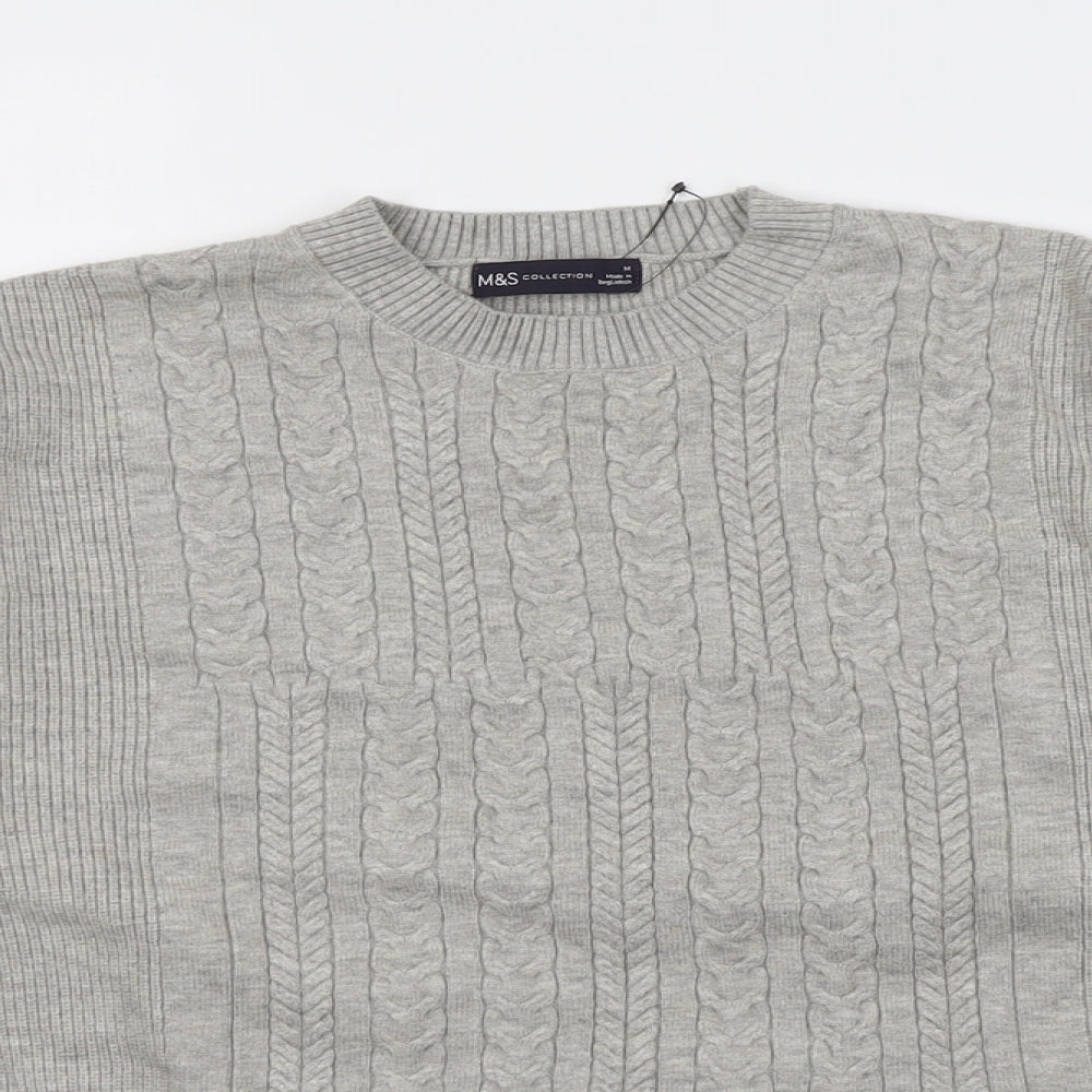 Womens UK Size M Marks and Spencer Grey Pullover Jumper