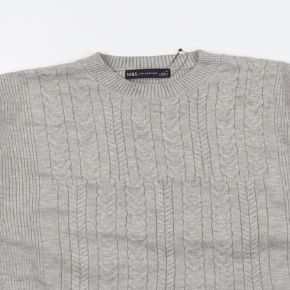 Womens UK Size M Marks and Spencer Grey Pullover Jumper