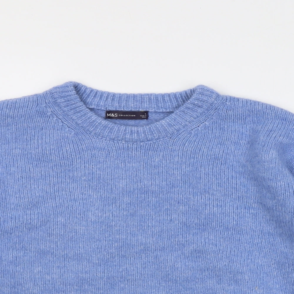 Womens UK Size L Marks and Spencer Blue Pullover Jumper