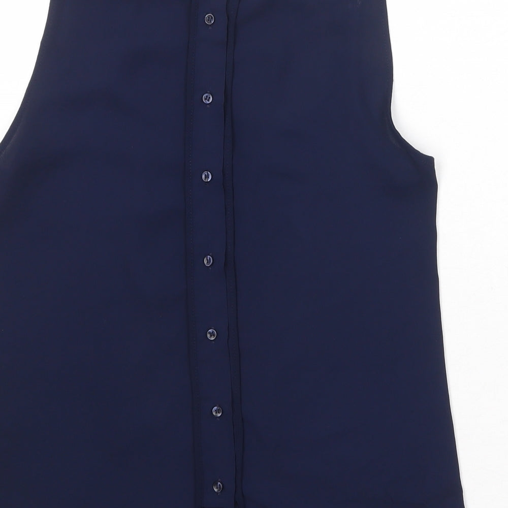 Womens UK Size XS Zara Blue Basic Tank