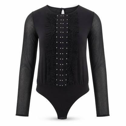 Womens UK Size 6 River Island One-Piece Black Bodysuit
