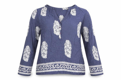 Womens UK Size S Saint Tropez Blue Basic Blouse