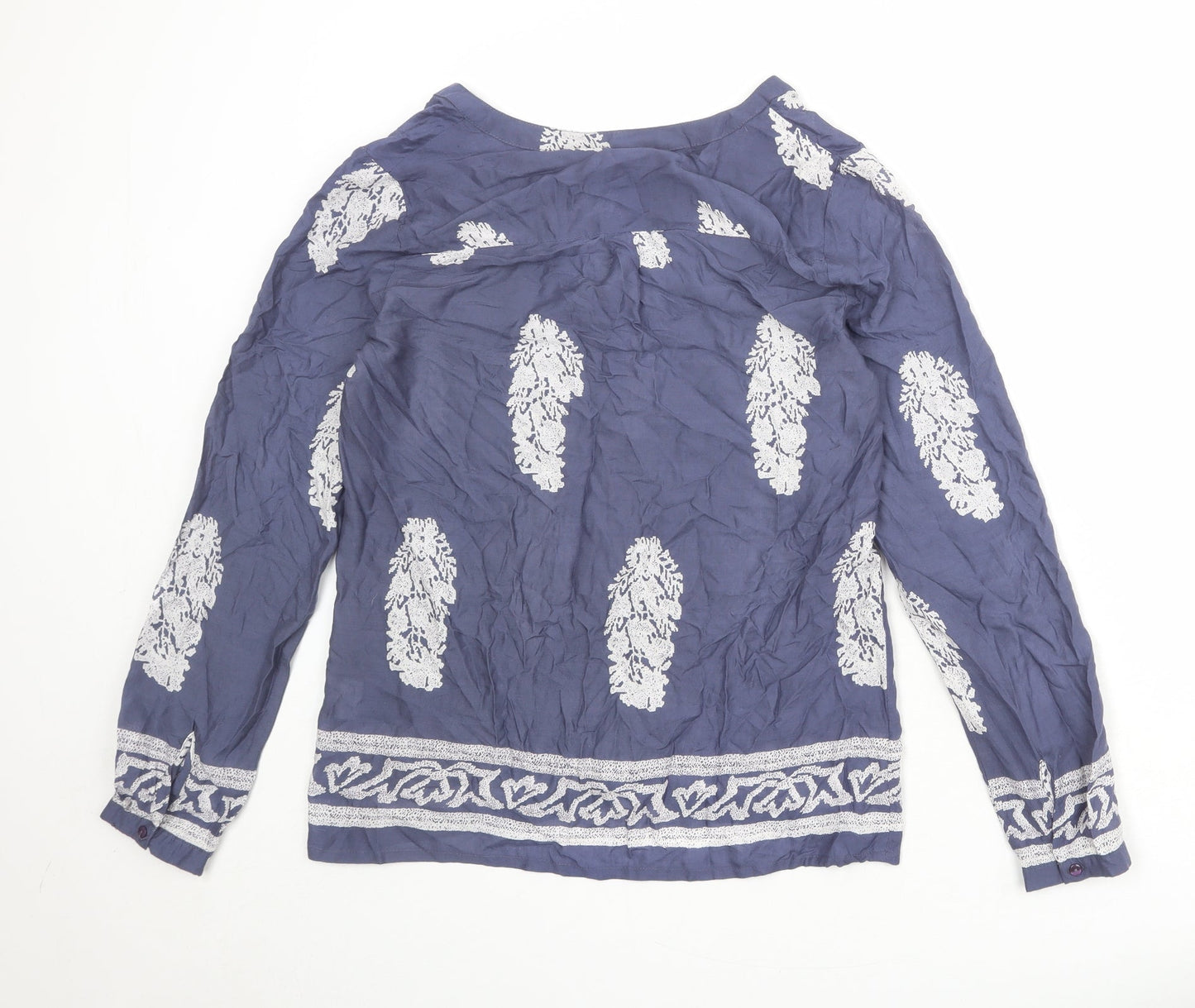 Womens UK Size S Saint Tropez Blue Basic Blouse
