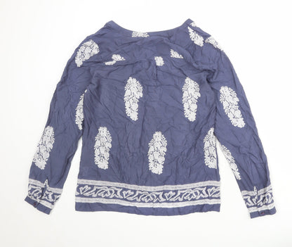 Womens UK Size S Saint Tropez Blue Basic Blouse