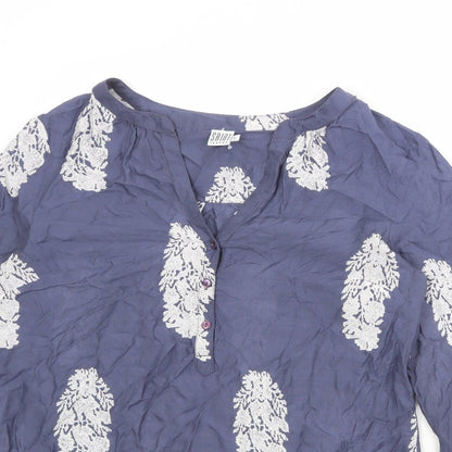 Womens UK Size S Saint Tropez Blue Basic Blouse