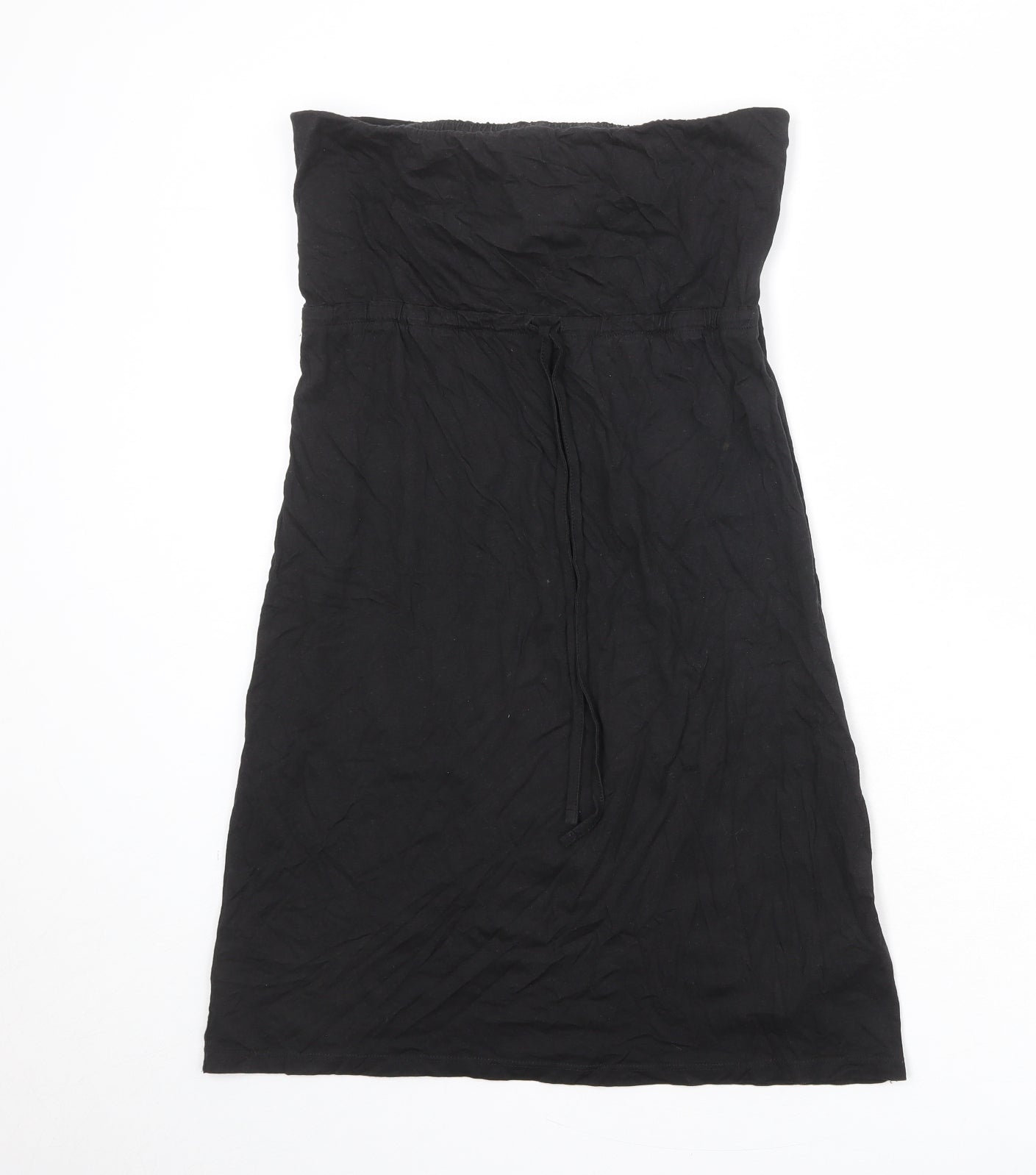 New Look Womens Black Cotton Mini Size 12 Off the Shoulder Pullover