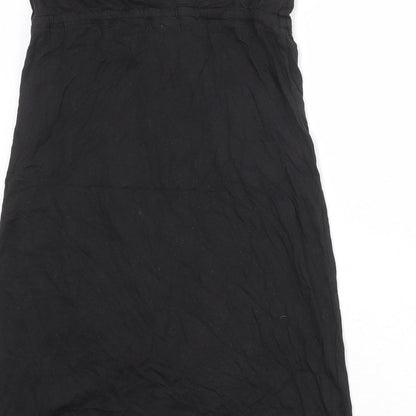 New Look Womens Black Cotton Mini Size 12 Off the Shoulder Pullover