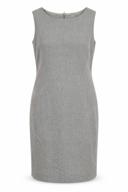 Precis Womens Grey Acetate Shift Size 12 Round Neck Zip