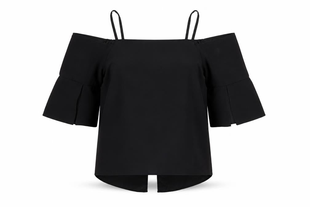 Womens UK Size 12 River Island Black Basic Blouse