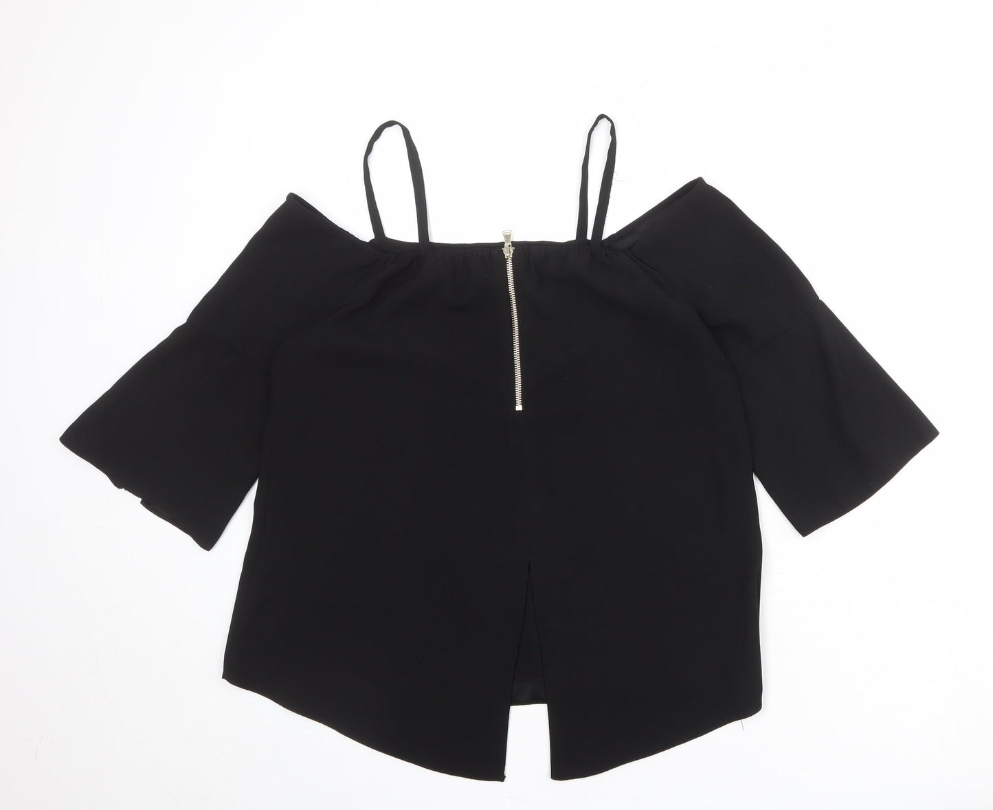 Womens UK Size 12 River Island Black Basic Blouse